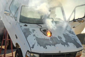 Lockheed Martin Laser Weapon System Stops Truck in Field Test