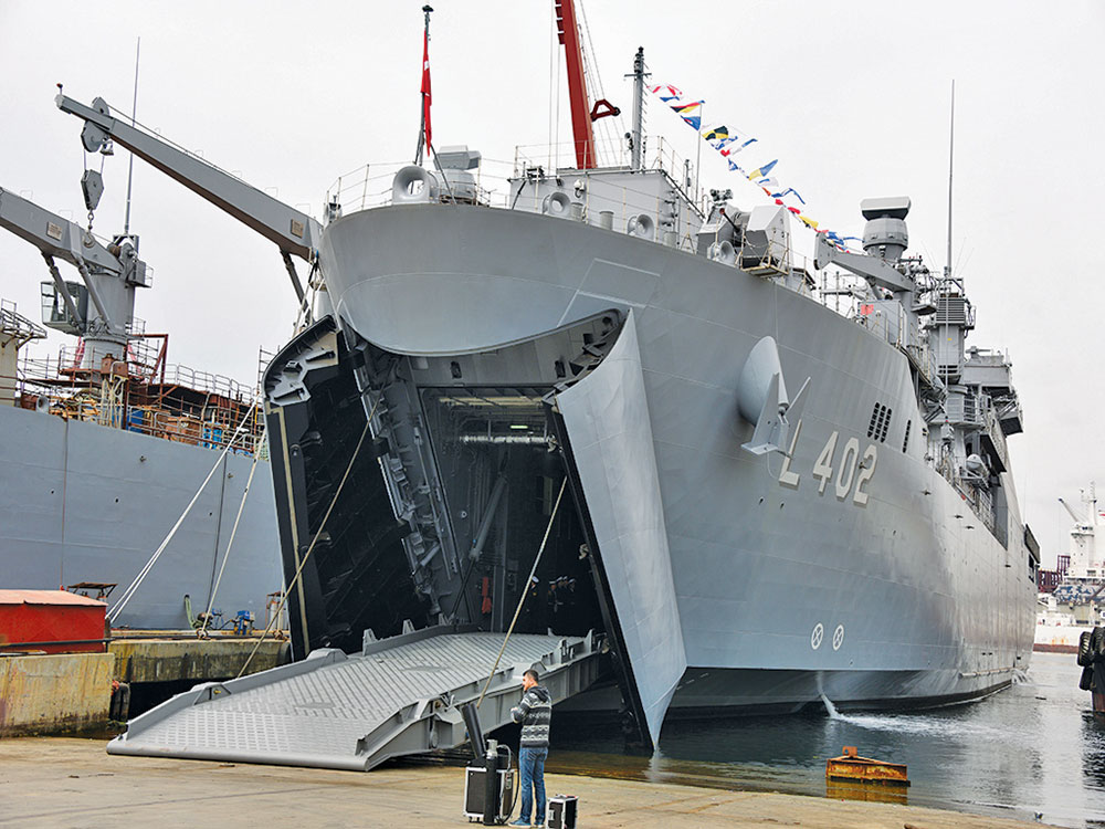 Amphibious Landing Ship Tank Bayraktar (L-402) Takes Its Place in the Inventory of the Turkish Naval Forces Command