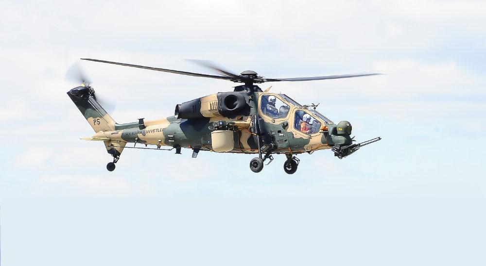 T129 ATAK Multirole Combat Helicopter and MilDaR Fire Control Radar