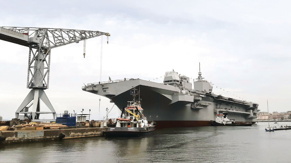 Leonardo on the Landing Helicopter Dock of the Italian Military Navy
