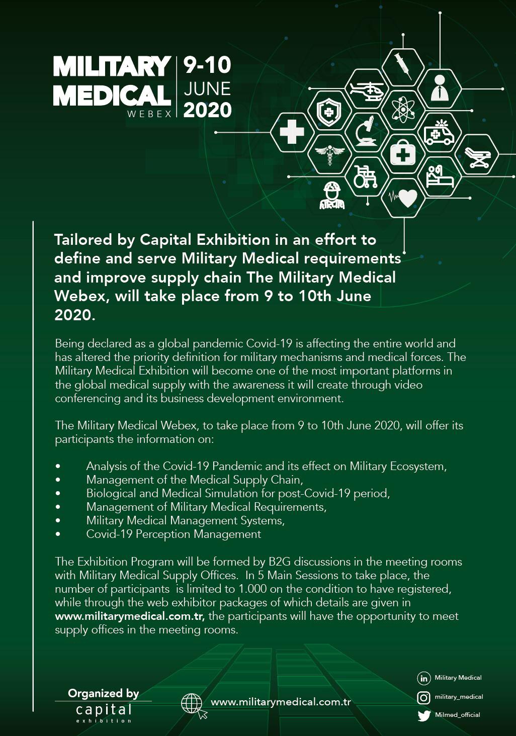 Military Medical Webex will take place on 09-10 June 2020