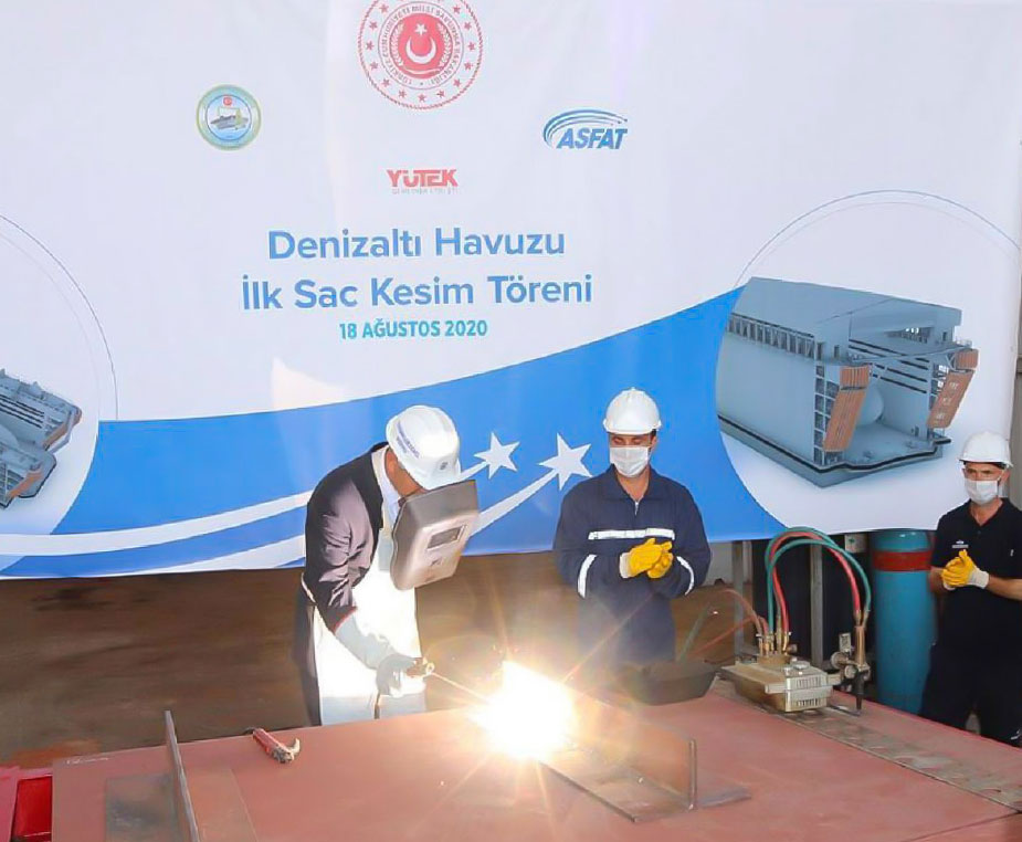 Steel Cutting Ceremony Held for Turkish Lloyd Class Submarine Floating Dock