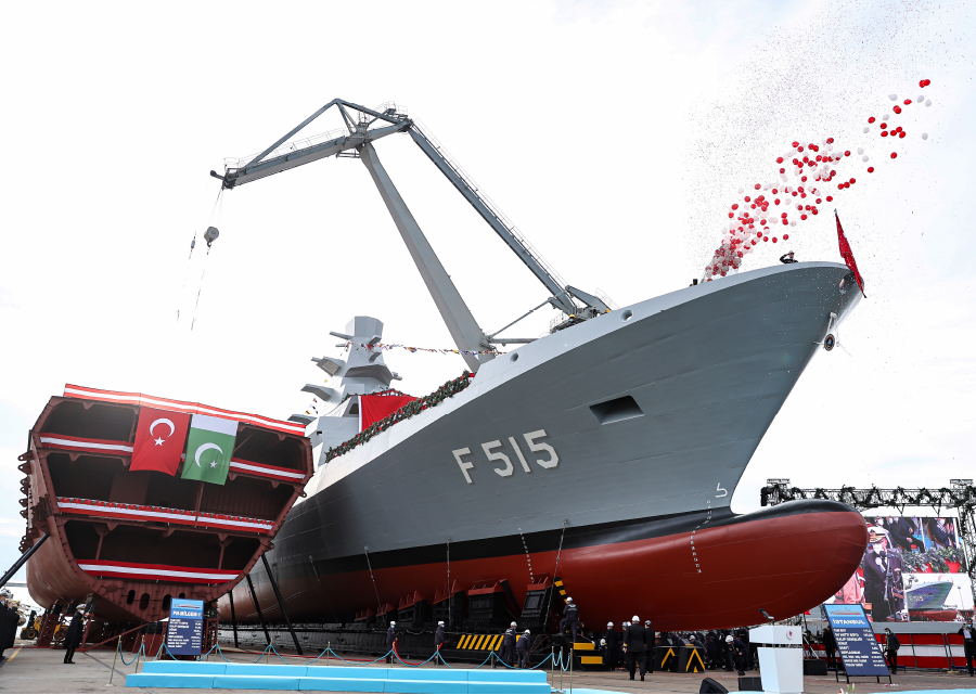 İSTİF Class Frigate Launching and PN MİLGEM 3rd Ship First Welding Ceremony at Istanbul Shipyard