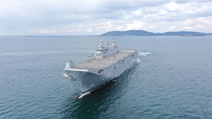 TCG Anadolu LHD Begins Sea Trials