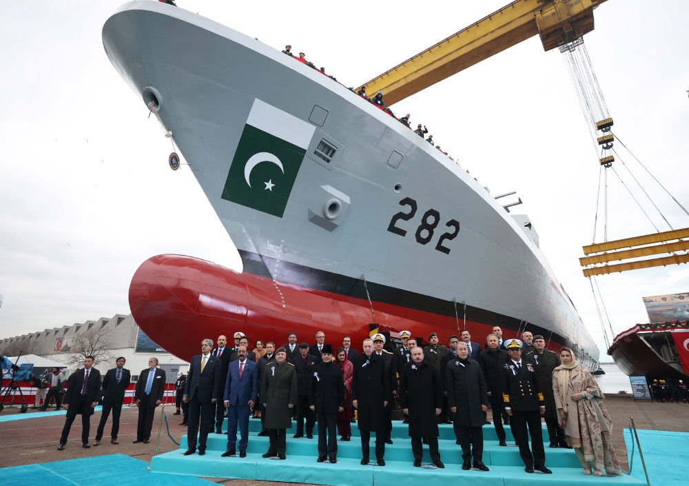 Launch of PNS KHAIBAR Corvette, Keel-Laying of AKHISAR’s First Block, and Steel Cutting of KOÇHISAR