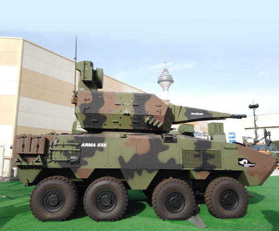 ASELSAN Showcases 8x8 Integrated Configuration of KORKUT for the First Time at an Exhibition Abroad