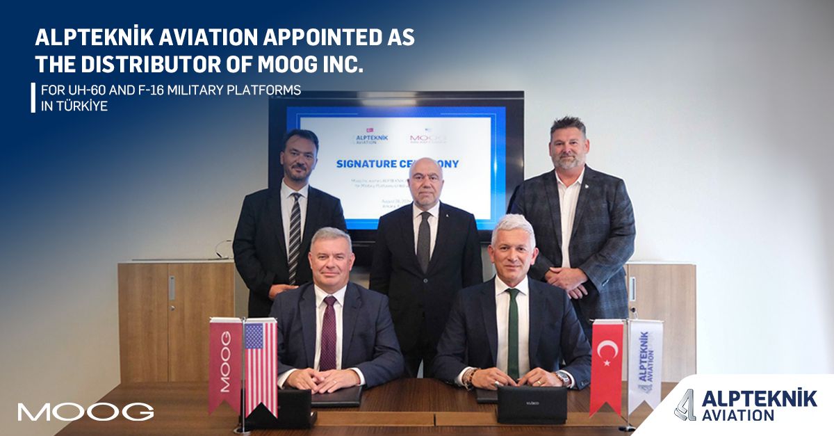 Moog Inc. Names ALPTEKNIK AVIATION Distributor for Military Platforms UH60 and F-16, in Türkiye