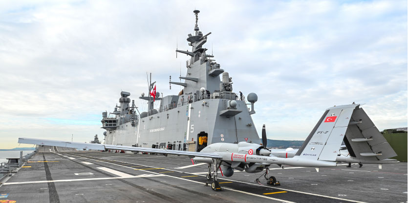 Baykar`s TB-3 UCAV  Successfully Completes First  Takeoff and Landing on  TCG Anadolu`s Flight Deck