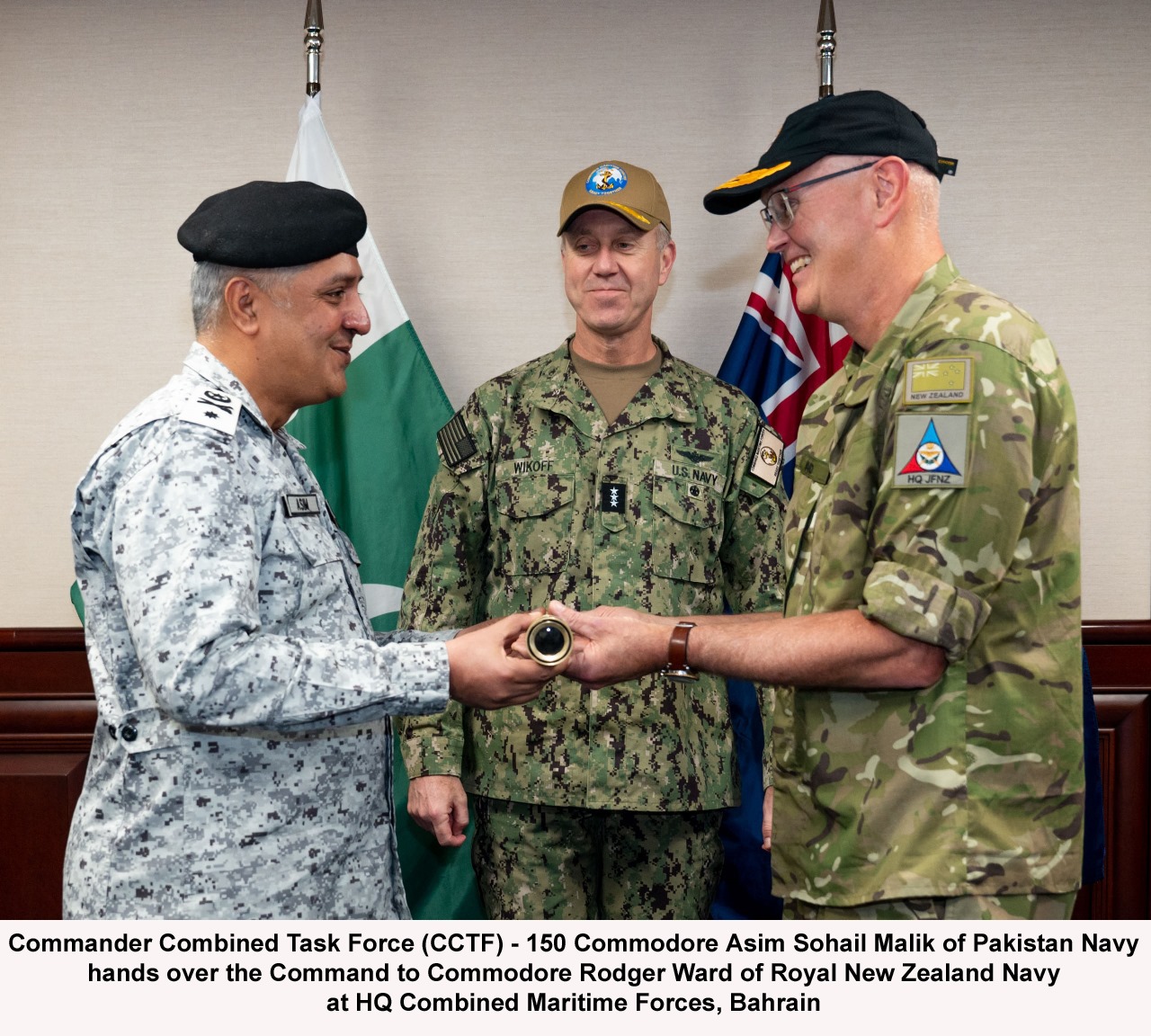 PAKISTAN NAVY HANDS OVER COMMAND OF COMBINED TASK FORCE 150 TO ROYAL NEW ZEALAND NAVY