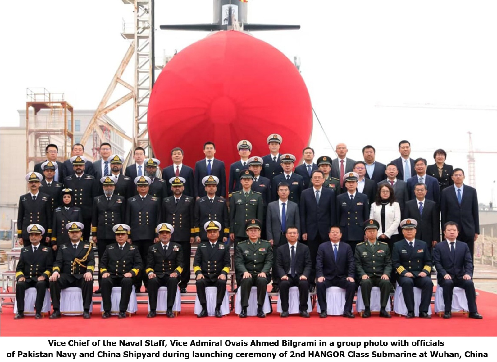 PAKISTAN NAVY LAUNCHES SECOND HANGOR-CLASS SUBMARINE IN CHINA