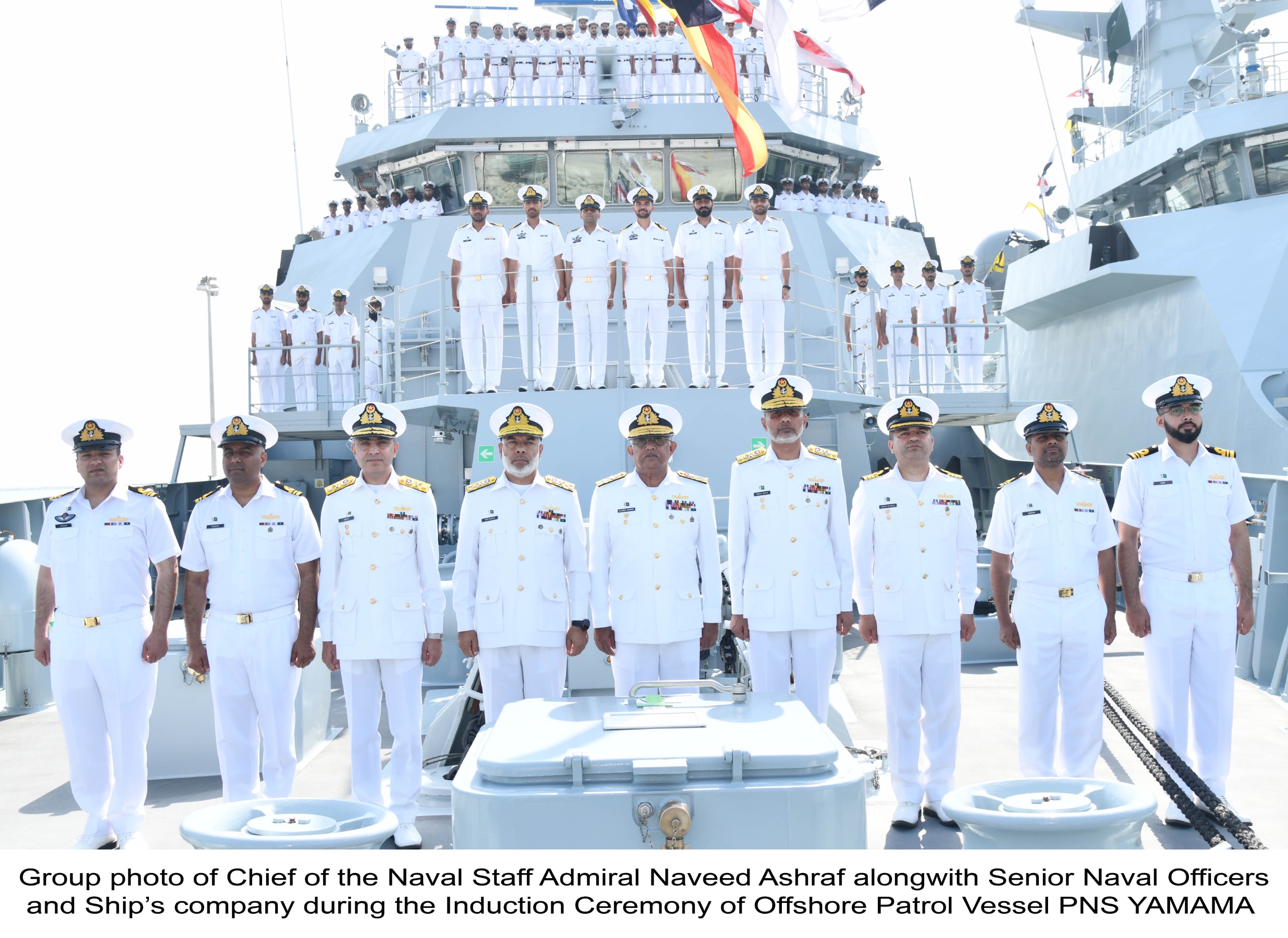 INDUCTION CEREMONY OF FOURTH OFFSHORE PATROL VESSEL PNS YAMAMA HELD AT JINNAH NAVAL BASE ORMARA