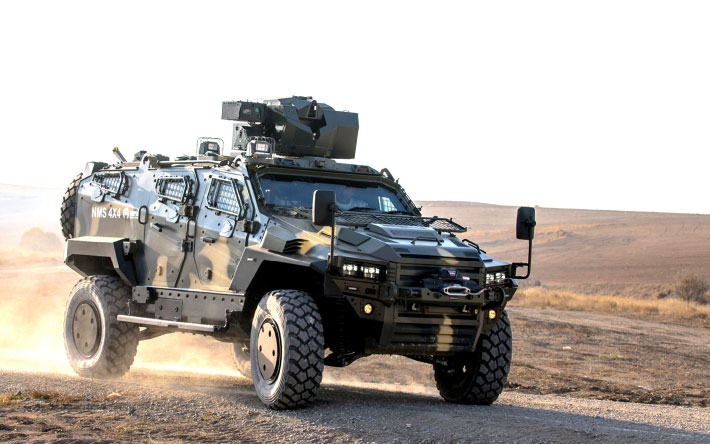 Turkish Armored Vehicle  NMS 4×4  EWB on NATO Roads